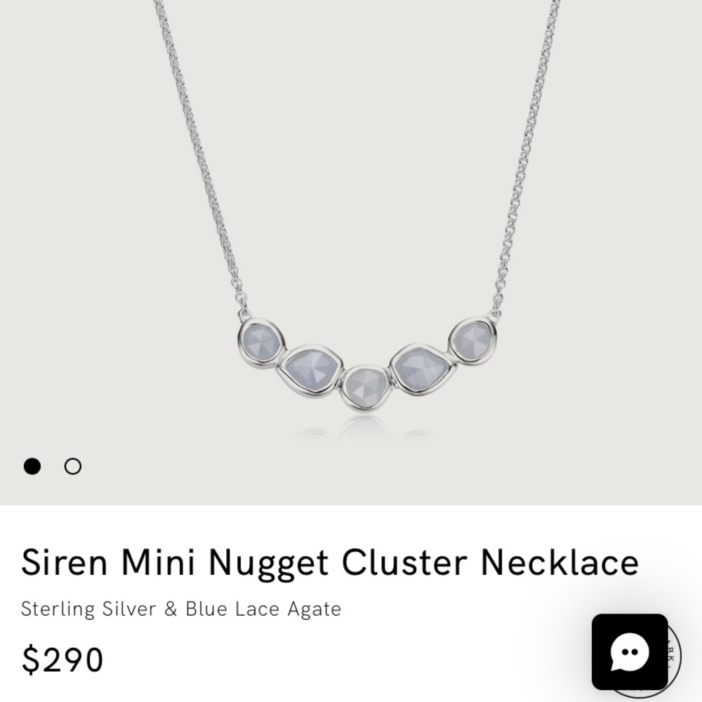 NEW Monica Vinader siren mini nugge cluster necklace